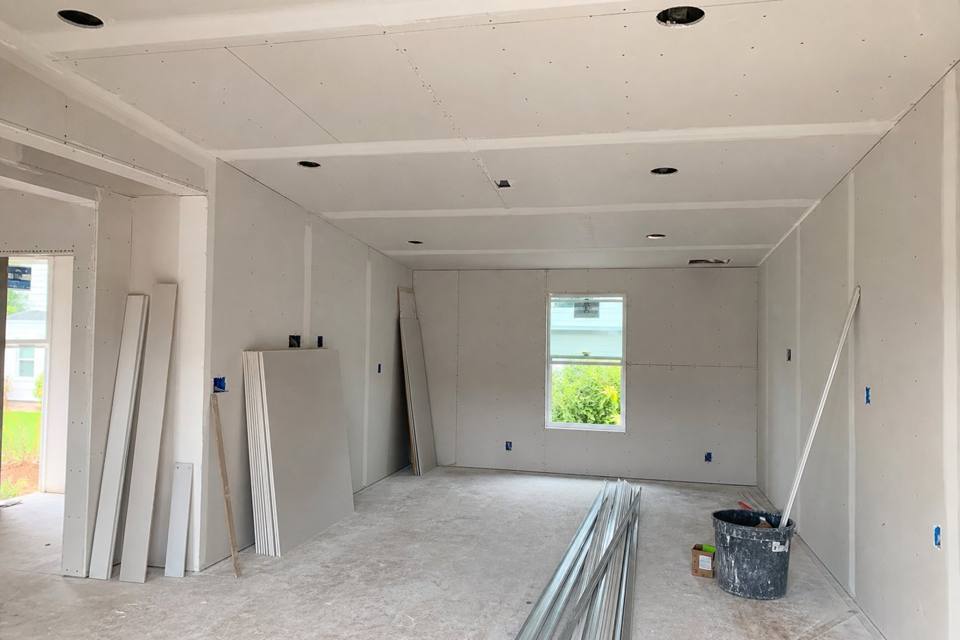 Drywall installation for a room addition in Vero Beach
